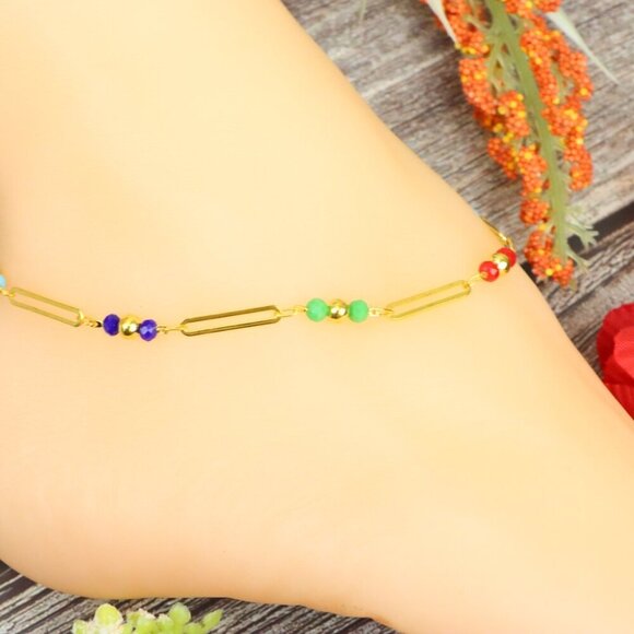 "Elegant Handmade Anklet – Delicate Jewelry for Women, MAR091148 - Picture 3 of 10
